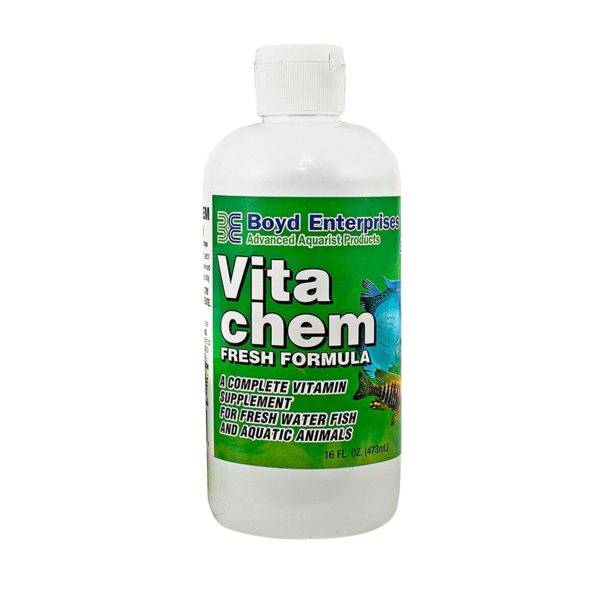 Vitachem is a pre-stabilized multi-vitamin that is water and tissue soluble-it's a revolutionary concept in vitamin supplements for freshwater, saltwater and invertebrates kept in closed systems.