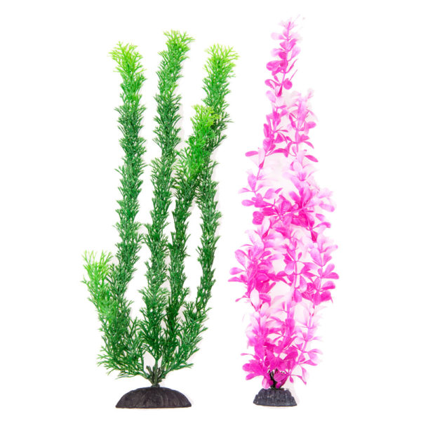 2-Pack Multi-colored, Green/Pink Approx. 15″ Plant Decor