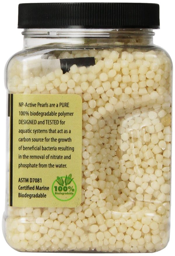 Size:900-mL NP-Active Pearls are a unique and natural way to control nitrate and phosphate in all aquaria. A pure, 100% natural bio-polymer with no fillers made in the USA NP-Active Pearls act as both a carbon source and medium for beneficial bacteria.